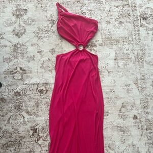 Elegant Pink Asymmetrical Dress